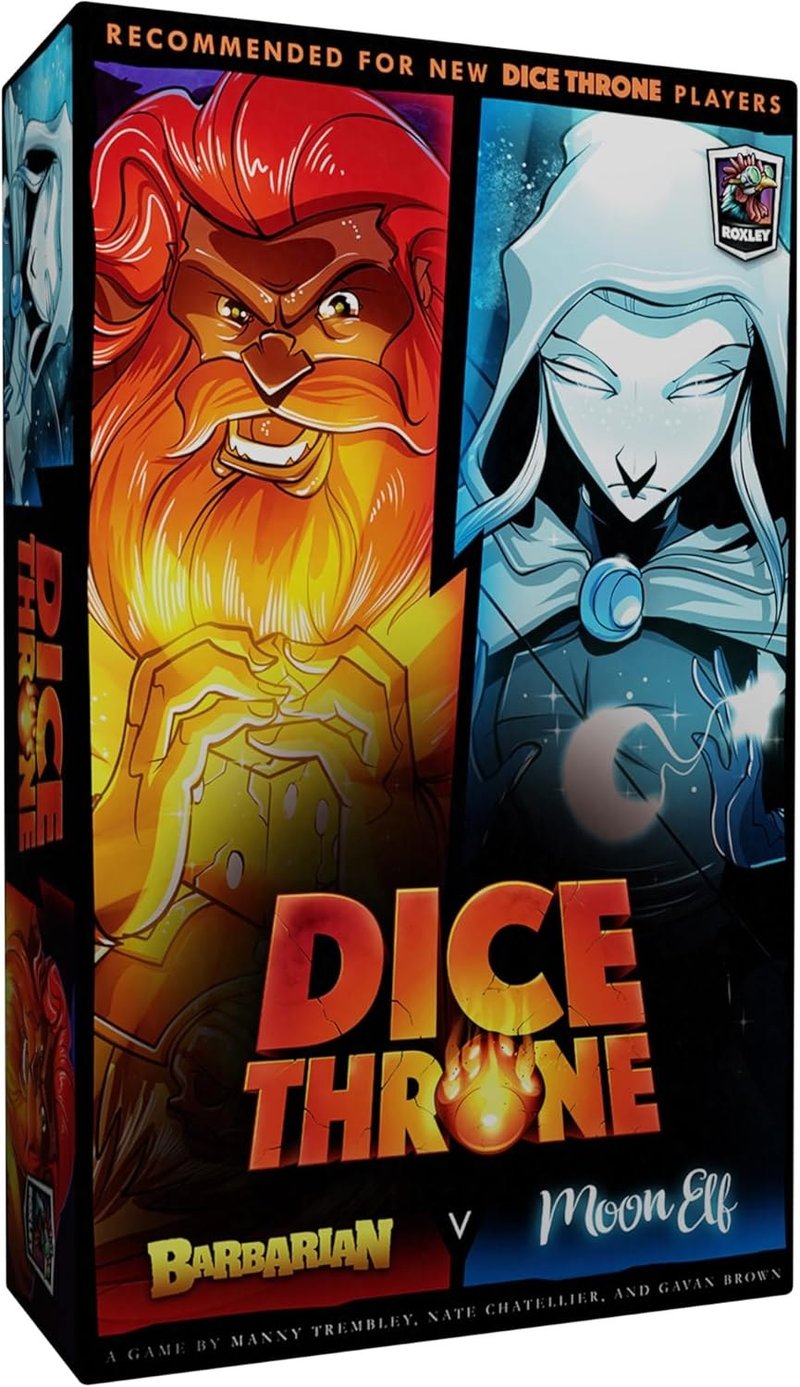 Dice Throne: Bárbaro vs Elfa Lunar — el héroe más directo del sistema contra la arquera que decide cuánto daño hacer antes de tirar