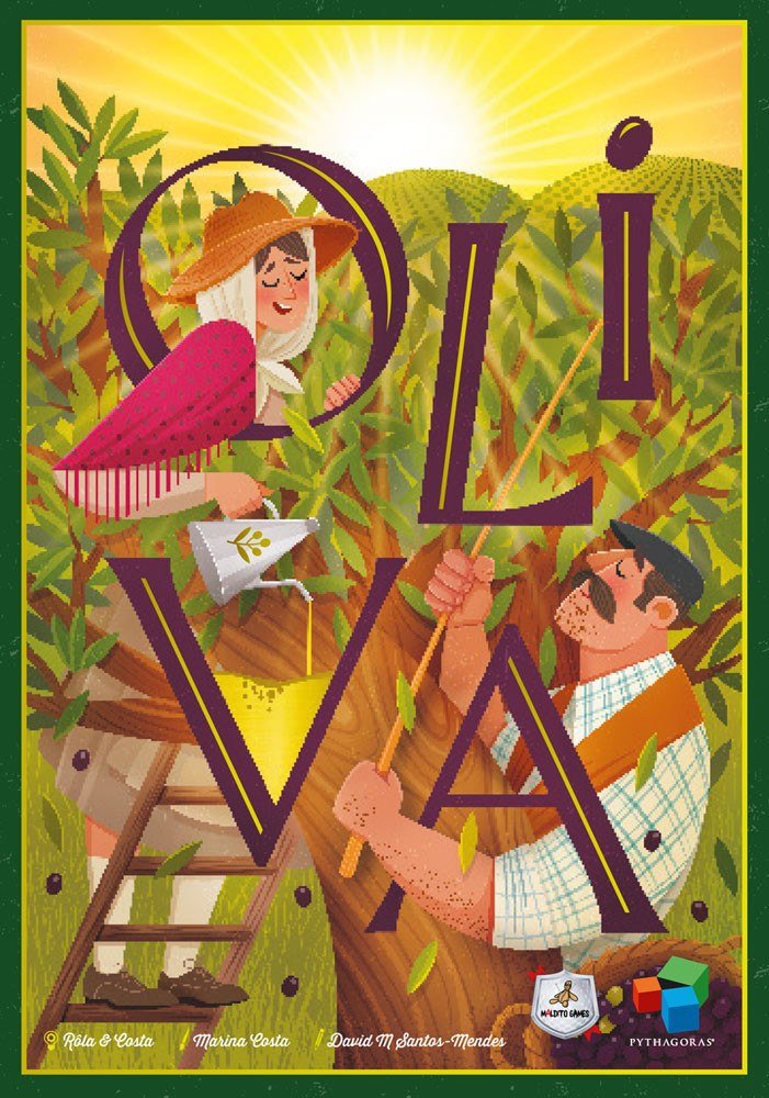 Oliva: cartas de acción simultáneas que se potencian con las cartas visibles de los rivales y el filler de aceite de oliva más elegante del año