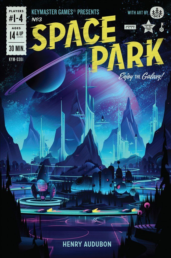 Space Park: cohetes que se mueven en fila india por la galaxia, cristales que se recogen en cada parada y el eurogame ligero donde elegir el destino correcto depende de dónde están los demás