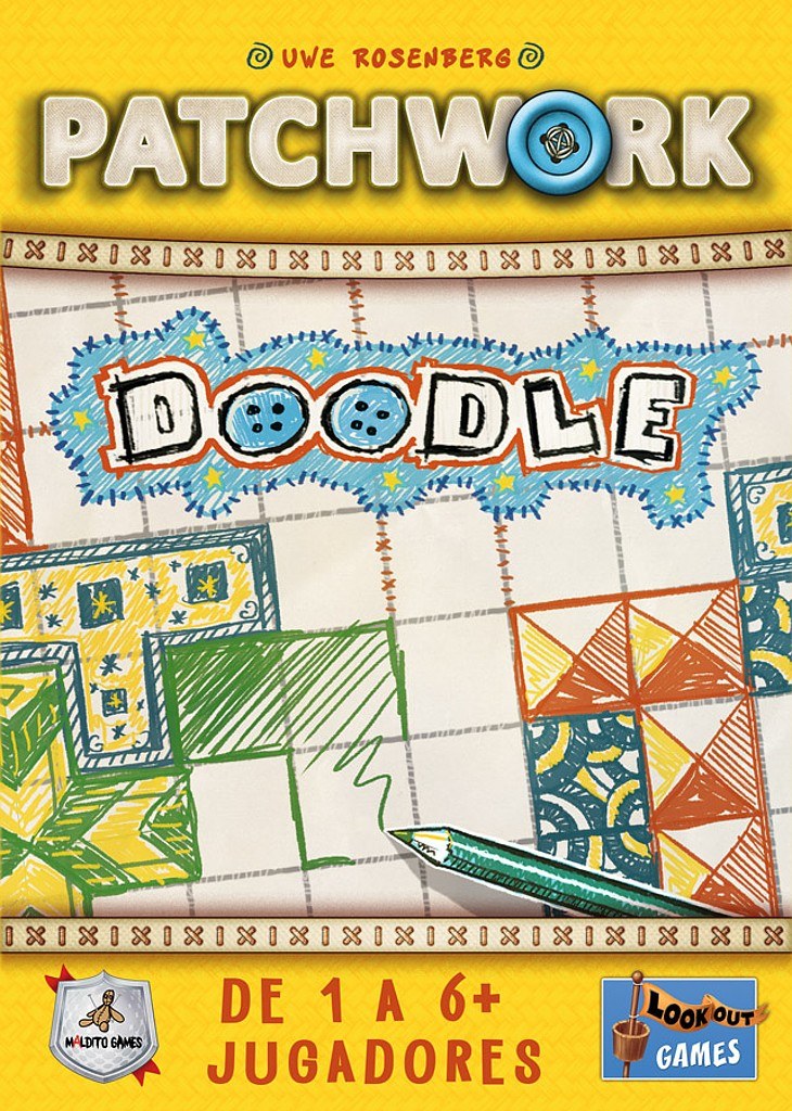 Patchwork Doodle: el mismo edredón de Patchwork convertido en roll and write, todos rellenan su cuadrícula a la vez y el puzzle de políminos que no necesita que esperes el turno de nadie